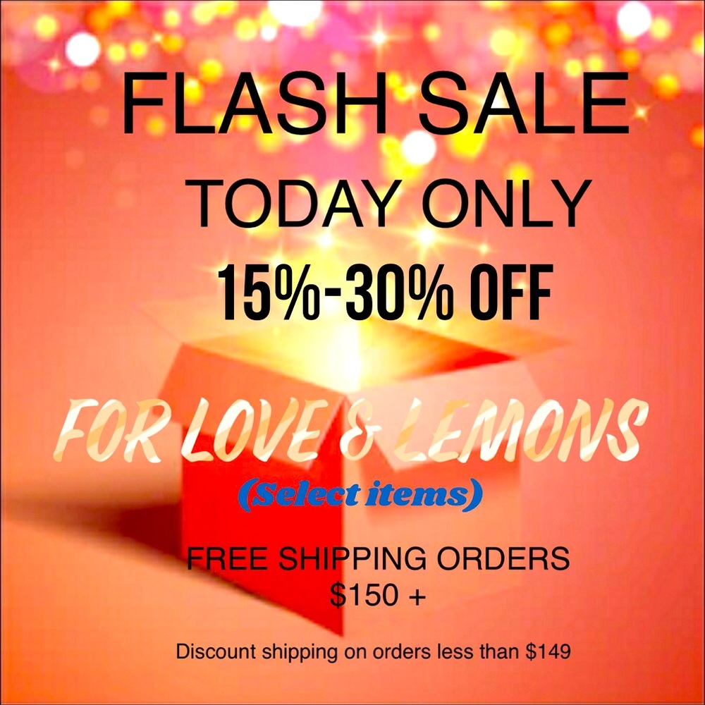 For Love & Lemons 
🔥🔥FLASH SALE 15%-30% OFF